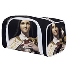 Virgin Mary Sculpture Dark Scene Toiletries Pouch by dflcprintsclothing