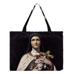 Virgin Mary Sculpture Dark Scene Medium Tote Bag by dflcprintsclothing