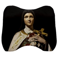 Virgin Mary Sculpture Dark Scene Velour Head Support Cushion by dflcprintsclothing