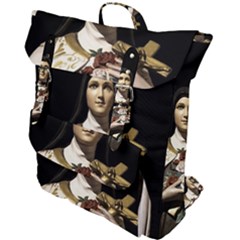 Virgin Mary Sculpture Dark Scene Buckle Up Backpack by dflcprintsclothing