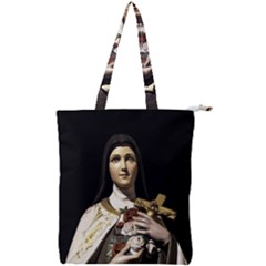 Virgin Mary Sculpture Dark Scene Double Zip Up Tote Bag by dflcprintsclothing