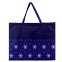 Bluestars Zipper Large Tote Bag View1