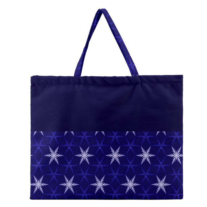 Bluestars Zipper Large Tote Bag