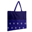 Bluestars Zipper Large Tote Bag View2