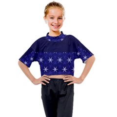 Bluestars Kids Mock Neck Tee