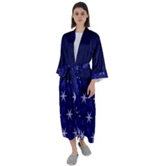 Bluestars Maxi Satin Kimono