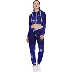 Bluestars Cropped Zip Up Lounge Set