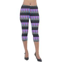 Digital Illusion Lightweight Velour Capri Leggings  by Sparkle