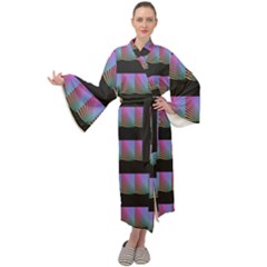 Digital Illusion Maxi Velour Kimono by Sparkle