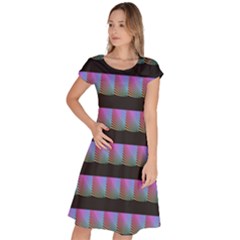 Digital Illusion Classic Short Sleeve Dress by Sparkle