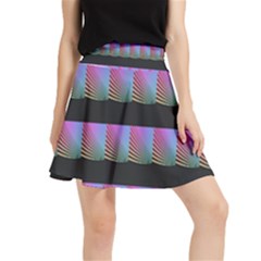 Digital Illusion Waistband Skirt