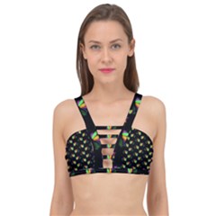 Digital Flowers Cage Up Bikini Top by Sparkle