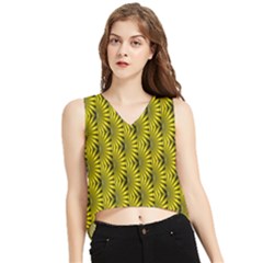 Digital Illusion V-neck Cropped Tank Top