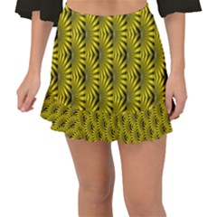 Digital Illusion Fishtail Mini Chiffon Skirt by Sparkle