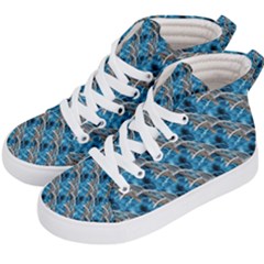 Abstract Illusion Kids  Hi-top Skate Sneakers by Sparkle