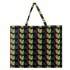 Floral Zipper Large Tote Bag by Sparkle