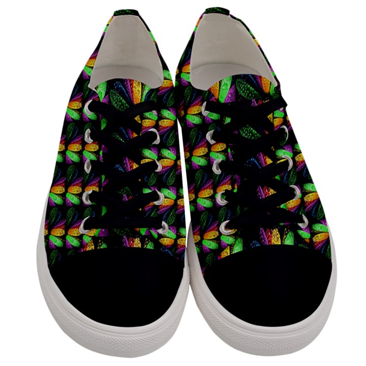 Floral Men s Low Top Canvas Sneakers