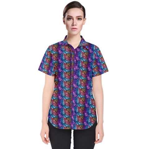 Abstract Illusion Women s Short Sleeve Shirt by Sparkle