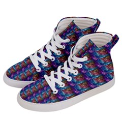 Abstract Illusion Women s Hi-top Skate Sneakers by Sparkle