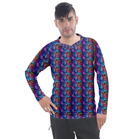 Abstract Illusion Men s Pique Long Sleeve Tee by Sparkle