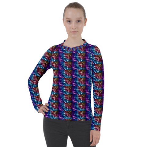 Abstract Illusion Women s Pique Long Sleeve Tee by Sparkle