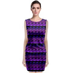 Violet Retro Classic Sleeveless Midi Dress