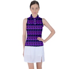 Violet Retro Women s Sleeveless Polo Tee by Sparkle