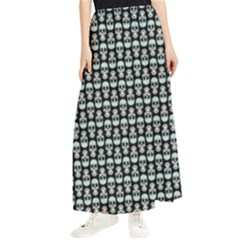 Skull Pattern Maxi Chiffon Skirt by Sparkle