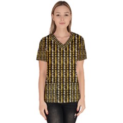 Digital Illusion Women s V-neck Scrub Top by Sparkle