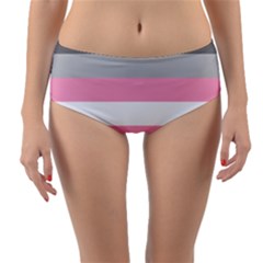 Demigirl Pride Flag Lgbtq Reversible Mid-waist Bikini Bottoms by lgbtnation