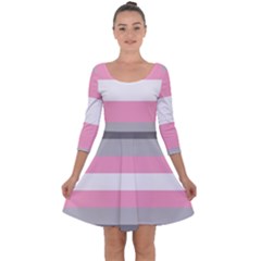 Demigirl Pride Flag Lgbtq Quarter Sleeve Skater Dress by lgbtnation