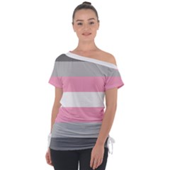 Demigirl Pride Flag Lgbtq Tie-up Tee