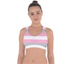 Demigirl Pride Flag LGBTQ Cross String Back Sports Bra View1