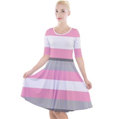 Demigirl Pride Flag Lgbtq Quarter Sleeve A-line Dress by lgbtnation