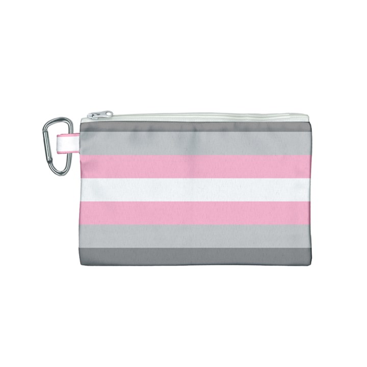 Demigirl Pride Flag LGBTQ Canvas Cosmetic Bag (Small)