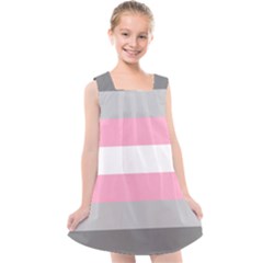 Demigirl Pride Flag Lgbtq Kids  Cross Back Dress by lgbtnation