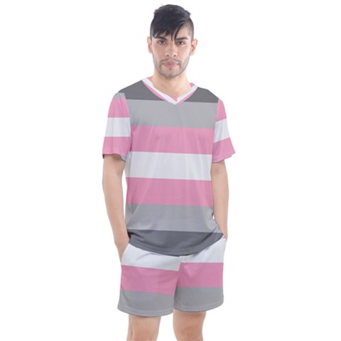 Demigirl Pride Flag Lgbtq Men s Mesh Tee And Shorts Set by lgbtnation