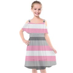 Demigirl Pride Flag Lgbtq Kids  Cut Out Shoulders Chiffon Dress by lgbtnation