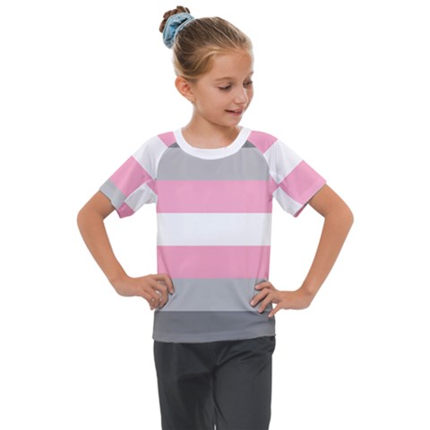 Demigirl Pride Flag Lgbtq Kids  Mesh Piece Tee by lgbtnation