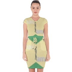 Jamaica, Jamaica  Capsleeve Drawstring Dress  by Janetaudreywilson