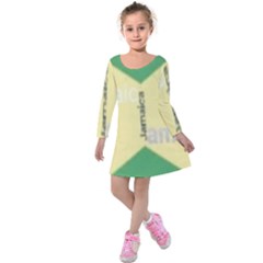 Jamaica, Jamaica  Kids  Long Sleeve Velvet Dress by Janetaudreywilson