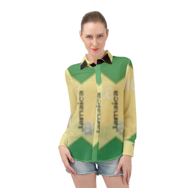 Jamaica, Jamaica  Long Sleeve Chiffon Shirt