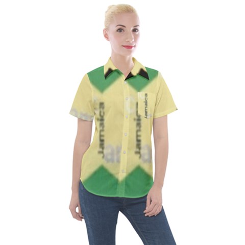 Jamaica, Jamaica  Women s Short Sleeve Pocket Shirt by Janetaudreywilson