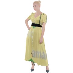 Jamaica, Jamaica  Button Up Short Sleeve Maxi Dress