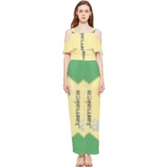 Jamaica, Jamaica  Draped Sleeveless Chiffon Jumpsuit