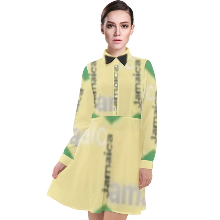 Jamaica, Jamaica  Long Sleeve Chiffon Shirt Dress