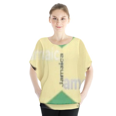 Jamaica, Jamaica  Batwing Chiffon Blouse by Janetaudreywilson