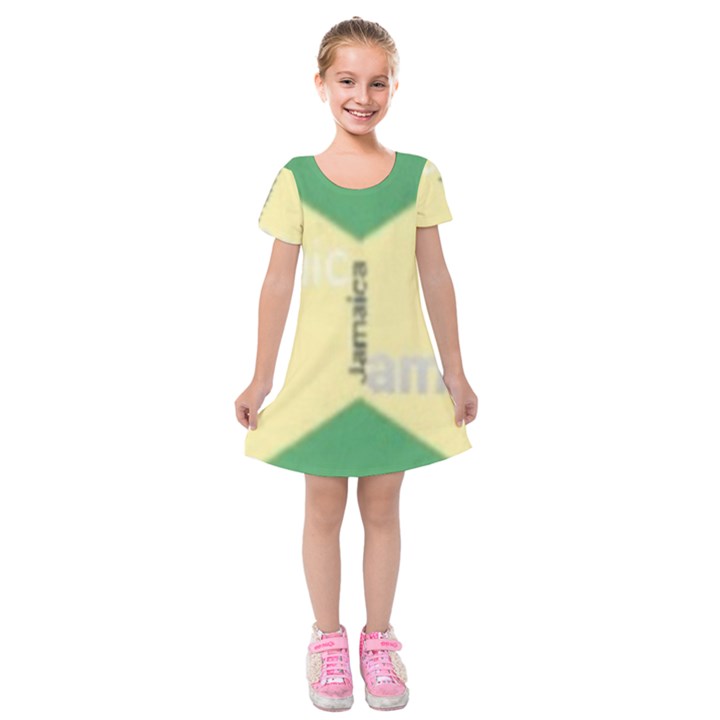 Jamaica, Jamaica  Kids  Short Sleeve Velvet Dress