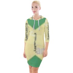 Jamaica, Jamaica  Quarter Sleeve Hood Bodycon Dress by Janetaudreywilson