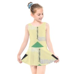 Jamaica, Jamaica  Kids  Skater Dress Swimsuit by Janetaudreywilson